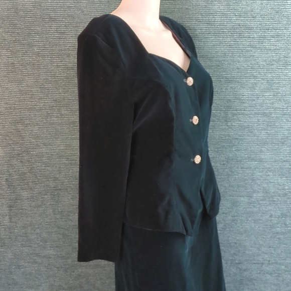 Vtg Niki Petites Velvet Skirt Set - Picture 9 of 17